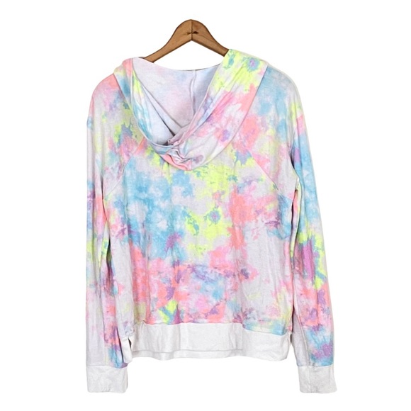 Inspired Hearts Tie Dye Pullover Hoodie Super Soft Cotton Candy Top Juniors L - Picture 7 of 16
